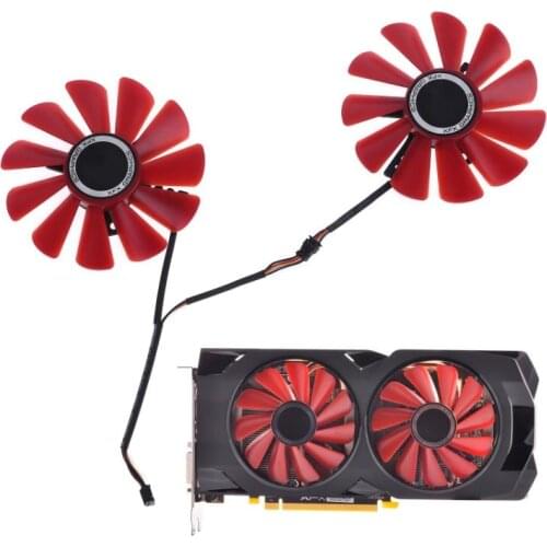 2pcs 85mm RX-570-RS RX-580-RS FD10U12S9-C Fan for XFX RX470 RX570 RS RX580 RS