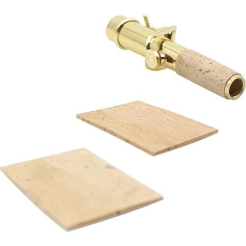 2pcs Natural Neck Cork Sheet For Sax Alto/Soprano/Tenor Saxophone