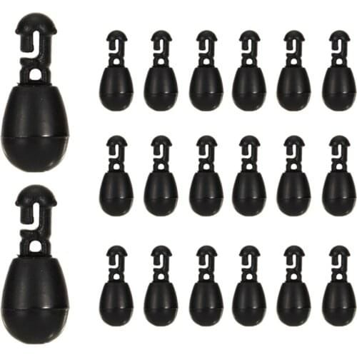 20Pcs ABS Terminal Angling Tackle Lures Beads Accessories Baits Tool Fishing Quick Change Beads Method Feeder Line Holder