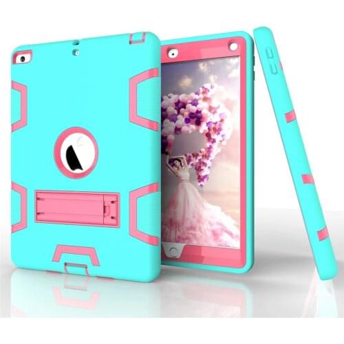 2In1 Hybrid Rugged Case For iPad 9.7 2017 Kickstand Anti Shock Protective Tablet Cover For iPad 9.7" 2017/2018 A1822 A1823 A1893