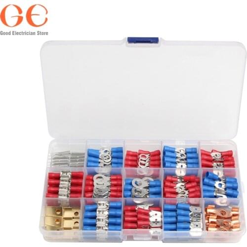 300Pcs Insulated Wire Connectors Assortment Electrical Crimp Terminals Set New wire connectors butt connector ring terminal