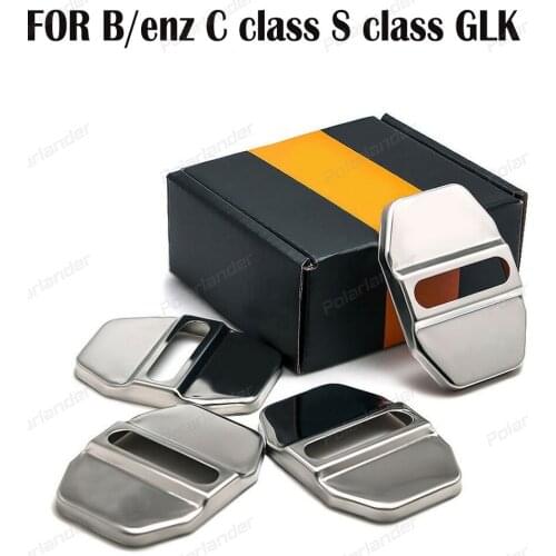 FOR Benz C class S class GLK 4PCS car door lock buckle protective cover anti rust cover special stainless steel Maybach-S 15