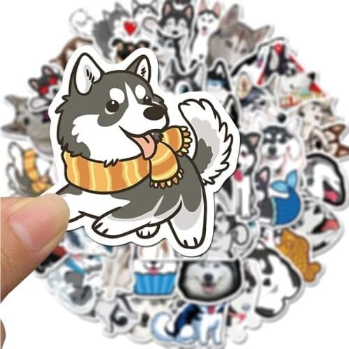 50PCS Husky Anime Graffiti Stickers Cute For Laptop Guitar Skateboard Bike Helmet Luggage Motorcycle Waterproof Sticker Kid Toy