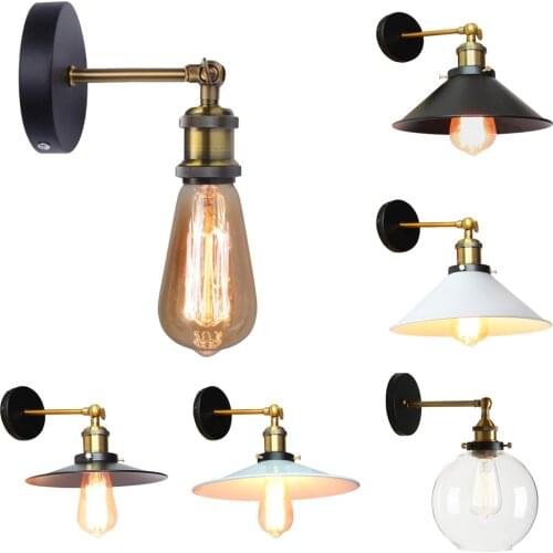 American Loft Wall Lamp Industrial Retro Wall Light Corridor Cafe Bar Personality Wall Sconce E27 Bulb Home Decoration Lighting
