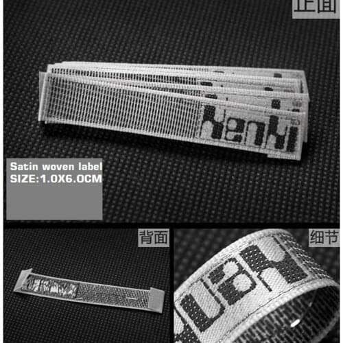 ZeQi 1000pcs Customized clothing tags washable garment labels custom woven labels for clothing brand name labels logo woven tags