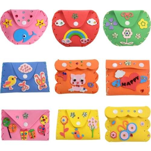 DIY 3D EVA Foam Sticker Cartoon Wallet Purse Kids Child Craft Toy Kits