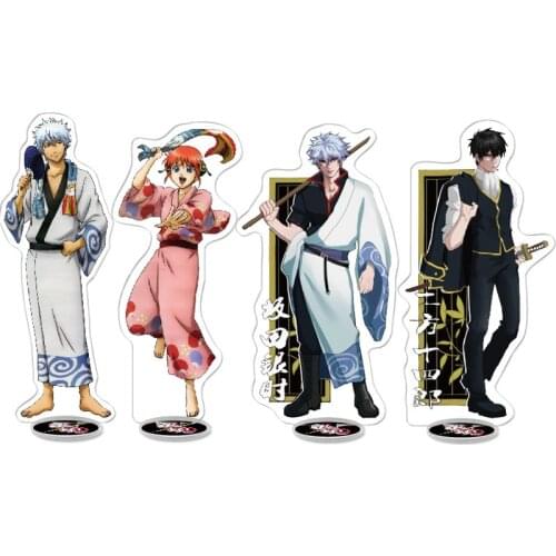 Anime Gintama Figure Funny Sakata Gintoki Action Figures Acrylic Stand Model Toy Desk Decoration Anime Lovers Xmas Birthday Gift