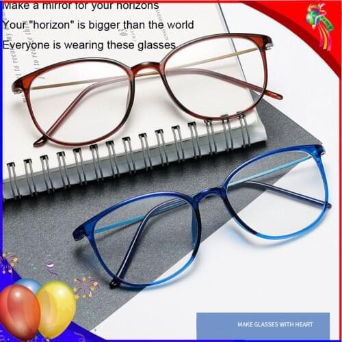 Photochromic Glasses Anti Blue Light UV400 Eyewear Men Women Simple Round Frame Glasses Computer Gaming Optical Eyeglasses