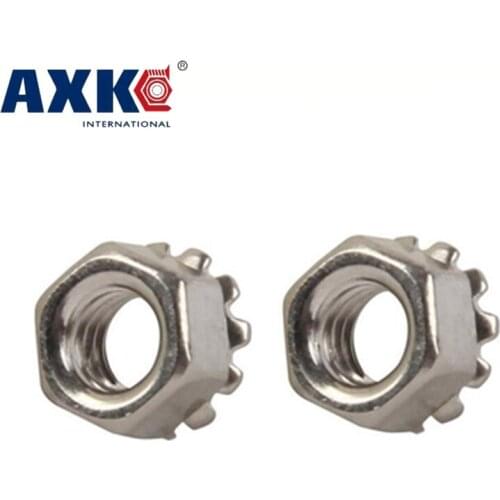 70pcs M8 M8#-32 Carbon Steel UNC Coarse Thread America US Standard External Tooth Gear Hex Hexagon Nuts Lock Kep K Type Nut