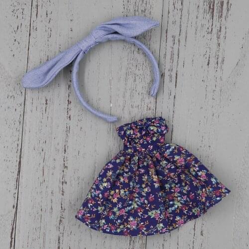 Outfits for Blyth doll A set of dress and hairband dress up for 1/6 BJD ICY DBS OB24