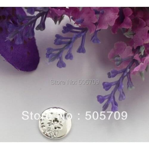 100PCS Sterling Silver Color Plate Lucky Colver Round Drops A15663SSP