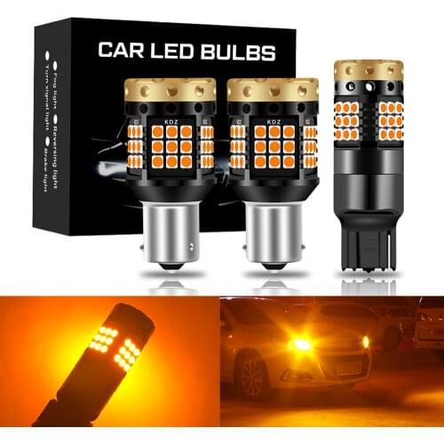 2PCS T20 LED 7440 W21W WY21W Led Canbus Bulbs 3030smd 1156 P21W LED BA15S PY21W BAU15S Lamp for Turn Signal Light High Quality