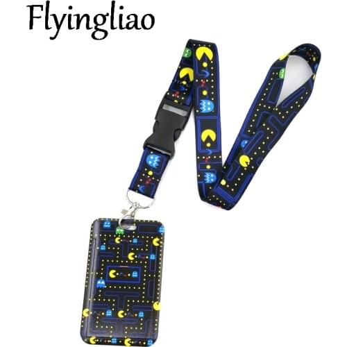 Cartoon Game Key lanyard Car KeyChain ID Card Pass Gym Mobile Phone Badge Kids Key Ring Holder Jewelry Decorations