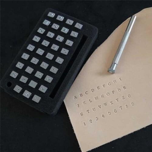 6pcs/set English Letter Alphabet Numbers Stamping Punch Set Metal Leather Tool Leather Craft Alphabet Stamps Engraving Tool Set