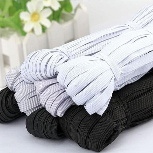 10meters/lot W 6/20/25/30/35/40/45/50MM Nylon Highest Elastic Bands for Masks Flat Tape Webbing Trousers Sewing Accessories
