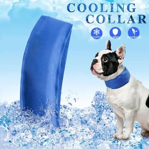 New Pet Cooling Bib Summer Cool Ice Pad Heatstroke Dog Ice Bag Collar Adjustable Cooling Collar Bib Summer Dog Supplies