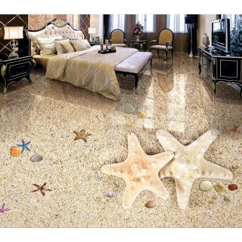 Wallpaper 3d for floor custom wallpapers for living room 3d flooring Romantic beach 3d stereoscopic wallpaper 3d vinil floor