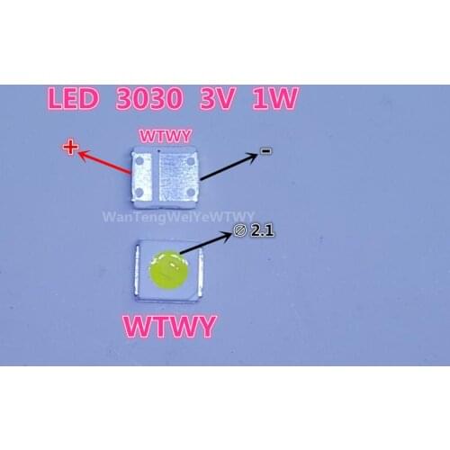 Lextar LED Backlight TV High Power LED SINGLE CHIP Φ2.1 1W 3V 3030 Cool white TV Application PT30Z50 V0