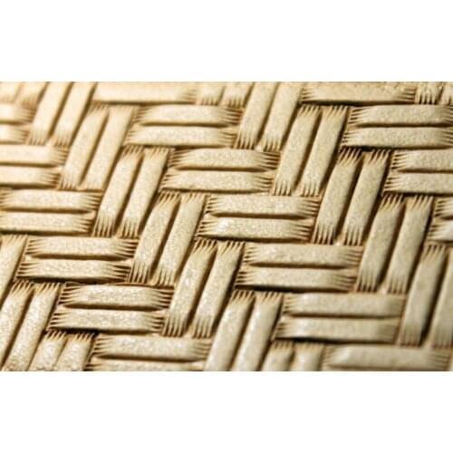 Advanced steel straw mat pattern Woven pattern Hand-work unique design leather working tools carving punches stamp craft tools