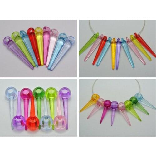 Craft DIY Mixed Color Acrylic Spike Pendants For Basketball Wives Earrings Craft