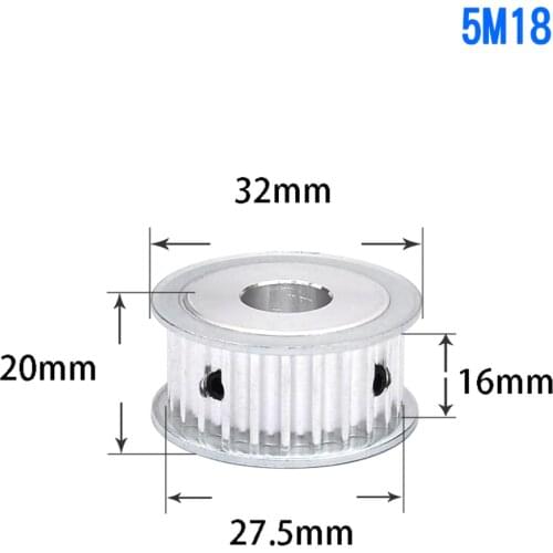 1Pcs AF Type 18-25 Teeth 5M Timing Belt Pulley Slot Width 16mm/21mm Bore 5-25mm For 15mm/20mm Belt CNC/Step Motor
