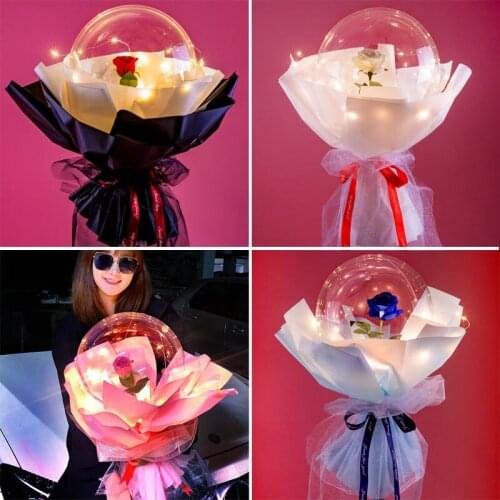 Wonderlife Net red balloon rose wave ball rose balloon rose peanut day gift bouquet diy balloon rose