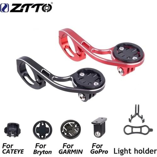 ZTTO MTB Bicycle GPS Computer Holder For GARMIN CATEYE GoPro Sports Camera Light Mount Handlebar Extension Out-front Stand
