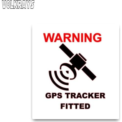 Vilkrays Fashion Car Sticker Gps Warning Tracker Fitted Accessories Reflective Waterproof Cover Scratches PVC Decal,9cm*8cm