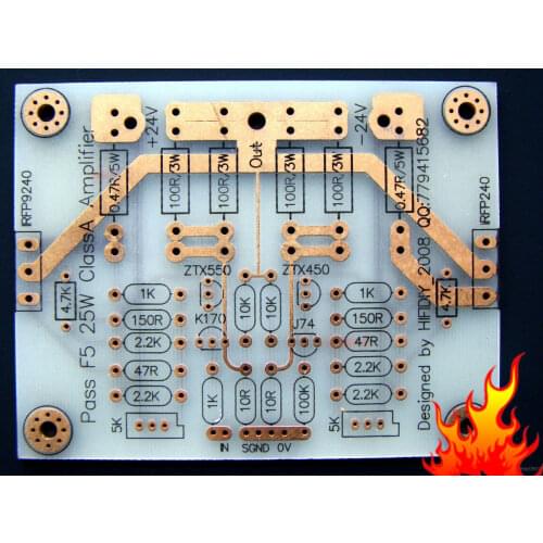 ZEROZONE One pair 25W Single-ended Pure Class A Power amp PCB base on PASS F5 L6-16