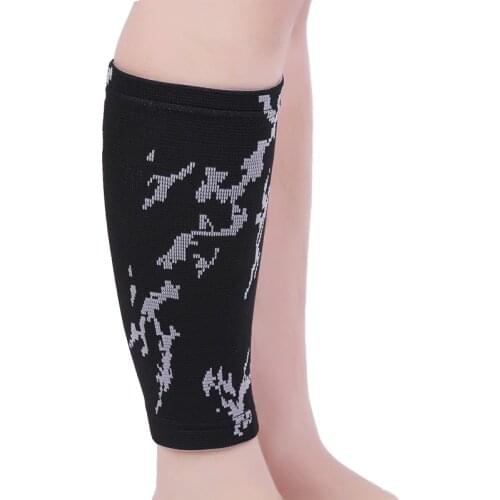1pcs black nylon spandex knitting leg brace support shin guard protector calf sleeve #ST6816