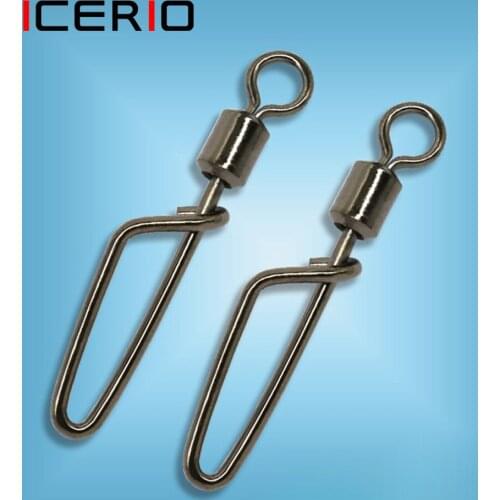 [1000PCS] Swing Coastlock Snap Fishing Swivels Fishhooks Fishing Tackle Connector Accessory Size #1/0 To #12