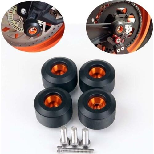 4Pcs Wheel Protection Motorcycle Crash Pad Protector Motorbike Wheel Frame Slider Crash Protect For KTM Duke RC 125 200 390
