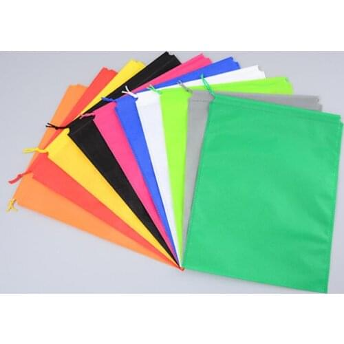 40cm Hx30cm non woven sack with rope storage bag multiple colours for shoe / clothes dust proof