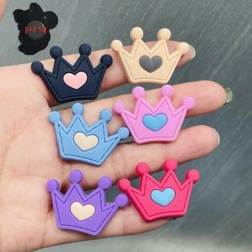 6PCS PVC Colorful Lovely Crown Diamond Heart Cartoon Fridge Magnets Refrigerator Magnetic Sticker Children Gifts Office Supplies