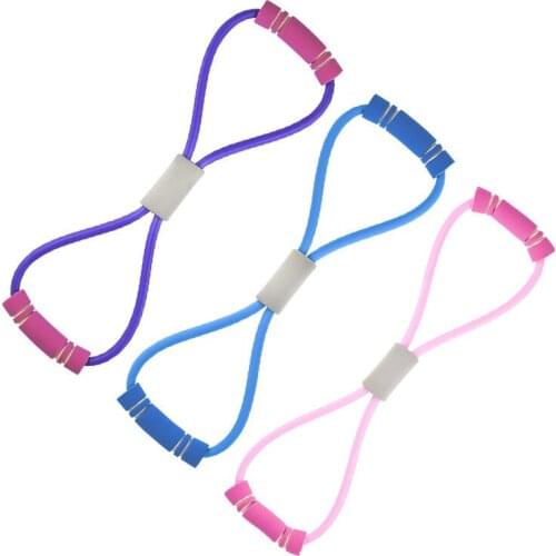 8 Word Resistance Training Bands Fitness Pull Rope Yoga Chest Expander Rope Workout Sports Exercise Equipment