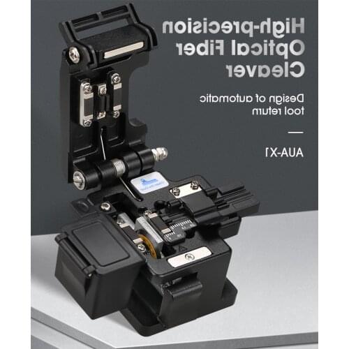 Precision AUA-X1 High Fiber Cleaver FTTH Cable Fiber Optic Cutting Knife Tools Cutter Three-in-one Clamp Slot 24 Surface Blade