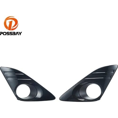 POSSBAY Auto Hole Grilles Fog Light Covers for Toyota Camry (XV50) XLE 2012 2013 2014 Front Lower Bumper Grill Cover Decoration