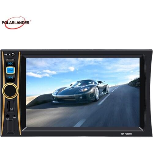 Bluetooth 2 Din Car Video Player Stereo Radio FM MP4 MP5 Audio USB TF Auto Electronics 6.6'' HD Touch Screen In Dash