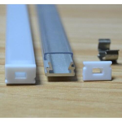 Free Shipping New Design Hot Sale led aluminum profile for led strips with milky diffuse cover 1M/pcs 10m/lot