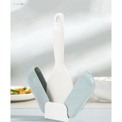 Household rice spoon non-stick storage rack for rice spoons, stand-up, easy to clean, dust-proof, non-slip creative rice spoon