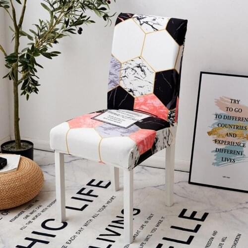 Spandex Chair Cover Fabric Chair Case Print Stretch Removable Washable Chair Protector Cover For Room Banquet