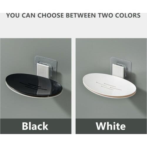 Soap Dishes Drain Wall Mounted Soap Sponge Holder Storage Rack Bathroom Organizer Soap Draining Holder Kitchen Hanging Soap Box