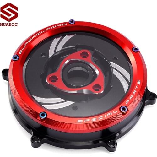 For Ducati Panigale 1199 1299 959 Motorcycle Racing Clear Clutch Cover&Spring Retainer R