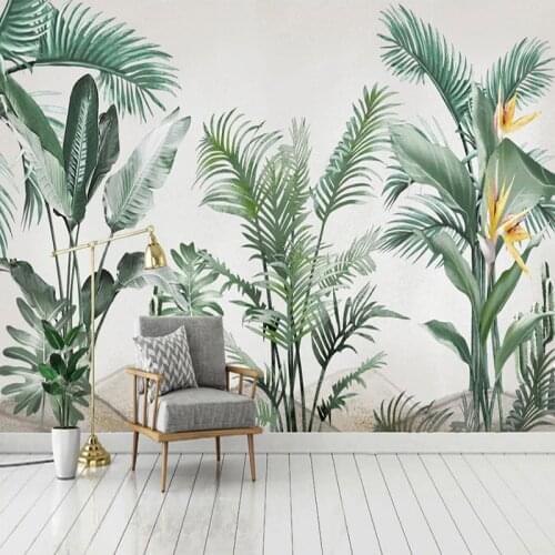 Custom Photo Wallpaper For Walls 3D Plant Green Leaf Wall Papers Home Decor Modern Living Room Sofa Bedroom Wall Mural De Parede