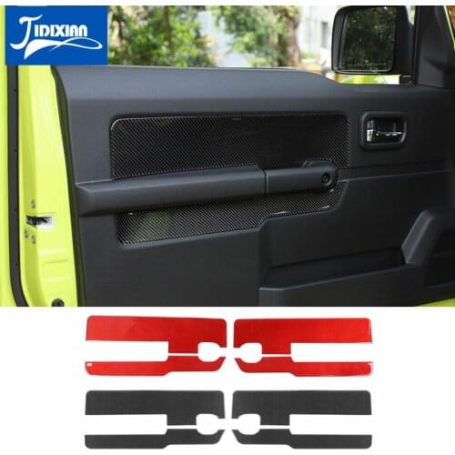 MOPAI Carbon Fiber Stickers for Suzuki Jimny JB74 Car Door Inner Decoration Cover for Suzuki Jimny 2019 2020 Accessories
