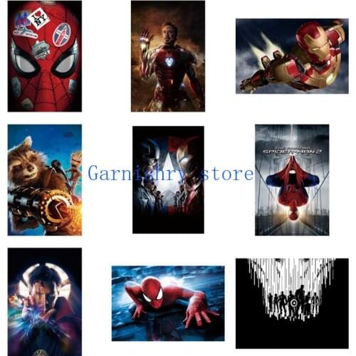 Disney Avengers Poster Marvel Canvas Painting and Print Wall Art Picture Movie Iron Spiderman Captain America Decoration