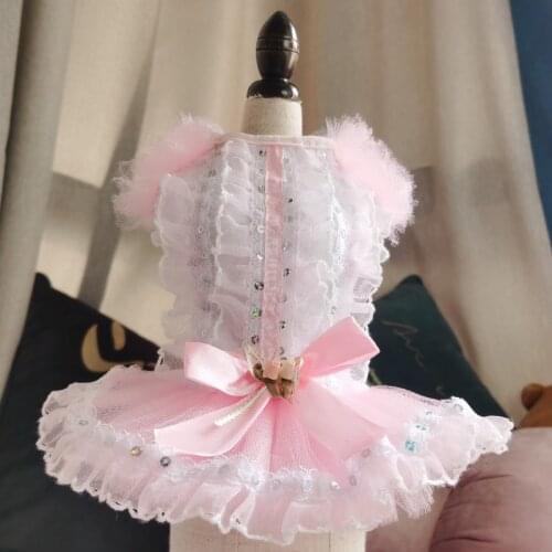 Small Dog Dress Cat Skirt Puppy Dresses Princess Costumes Yorkshire Terrier Pomeranian Shih Tzu maltese Bichon Clothing Garment