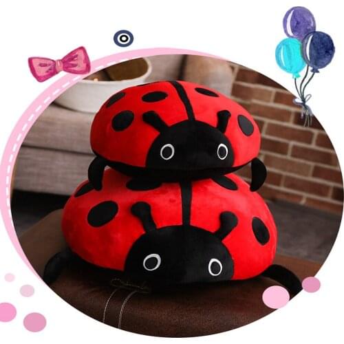 Cute Fat Cartoon Seven-Star Ladybug Plush Toy Doll Beetle Doll Insect Pillow Doll Cute Child Sleeping Pillow Female Holiday Gift