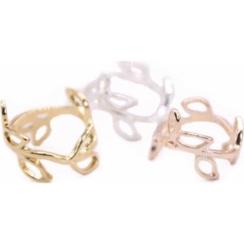 Cute Chic Tree Ring Hollow Leaf Design Romantic Cartoon Style Environmental Protection Material Suitable for Women