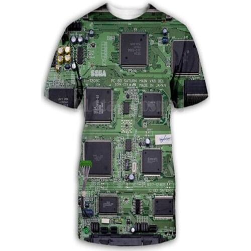 Electronic chip Hip Hop tshirt Men 3d Full print t-shirts Summer short sleeve tee Harajuku Punk Styl Women/Unisex T118